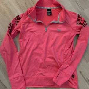 PINK 1/4 zip sweater